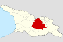 Historical Shida Kartli in modern international borders of Georgia.svg