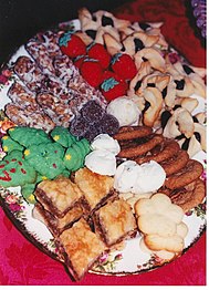 Nampan kukis dan biskuit Natal tradisional dari Amerika Serikat.