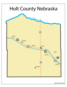 Kaart van Holt County