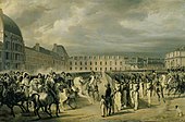 Horace Vernet (1789-1863) - Napoleon, Place du Carrousel'deki Muhafızları İnceliyor - P572 - The Wallace Collection.jpg