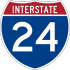 Interstate 24 Markierung