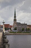 St. Peter's Church as seen from Daugava River