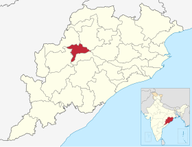 Placering af Subarnapur District