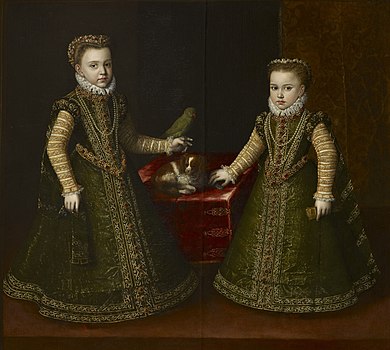 Infantas Isabella Clara Eugenia ve Catalina Micaela, 1570.jpg