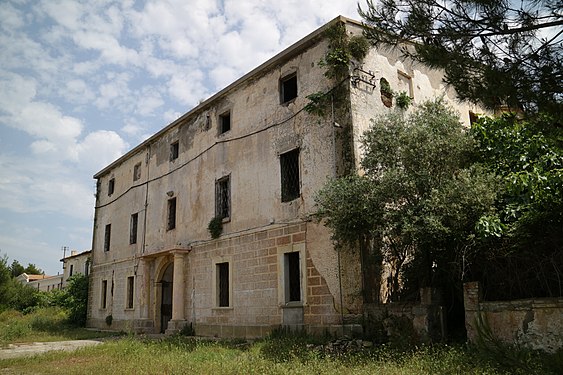 Former prison building on Pianosa