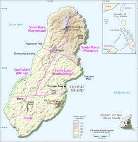 Physical map of Itbayat Itbayat map.png