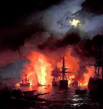 Battle of Çesme at Night (1856)