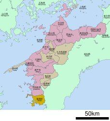 Minamiuwa - Carte