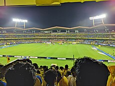 The Jawaharlal Nehru Stadium, the home of the Kerala Blasters, a football club from India. Jawaharlal Nehru Stadium (Kochi) in 2022.jpg