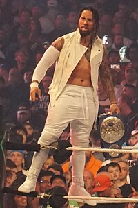 Individually, Jey Uso has the longest combined reign at 1,011 days (1,010 days as recognized by WWE). Jey Uso WM34 SDTagChamps.jpg