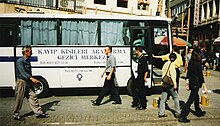 Special bus placed close to the action of the Saturday Mothers Kayip bus.jpg