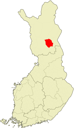 Location of Kemijärvi in Finland