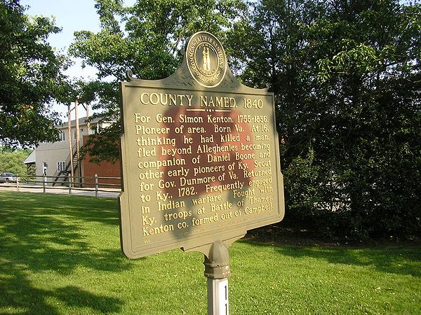 Historical marker for the county in Independence