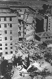 The King David Hotel, Mandatory Palestine, after the 1946 bombing. King david hotel bombing1.jpg