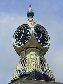 Clock on the old Kingsbridge Town Hall building