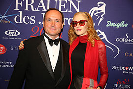 Austrian businessman and former alpine skier Klaus Heidegger, and wife Jami Morse Heidegger, both of Kiehl's cosmetics