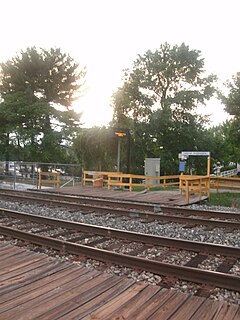 Laurel Race Track station Passenger railway station on MARCs Camden Line in Maryland, United States