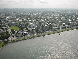 Aerial view of Libreville