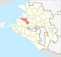 Калінінський район на мапі Краснодарського краю