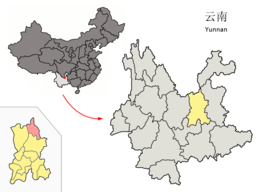 District de Dongchuan - Carte