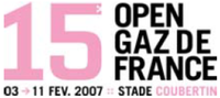 Logo of the tournament "Open Gaz de France 2007"