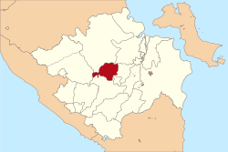Location within South Sumatra