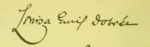 Louisa Emily Dobrée signature (A ROUND TABLE, 1897).png