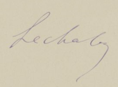 signature de Médéric-Clément Lechalas