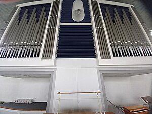 München-Harlaching, Katholische Pfarrkirche Beata Mariae Virginis Immaculata, Rieger-Orgel von 2016 (4).jpg