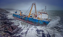 MV Alta, naufragé au large de la côte de Ballycotton, Cork, Irlande.jpg
