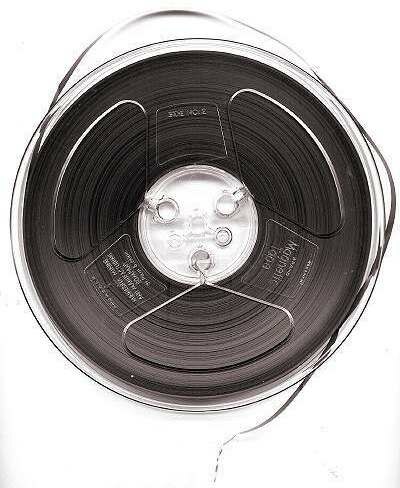 7-inch reel of ¼-inch-wide audio recording tape, typical of consumer use in the 1950s–70s.