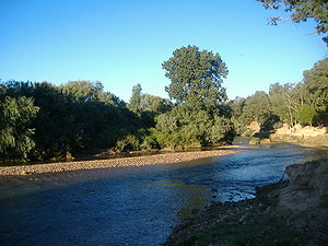 Rio Bagrada (agora Mejerda) na área de Testura