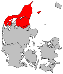 Poziția regiunii Region Nordjylland