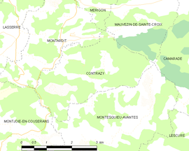 Mapa obce Contrazy