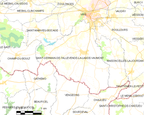 Poziția localității Saint-Germain-de-Tallevende-la-Lande-Vaumont