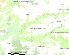 Poziția localității Saint-Martin-Cantalès