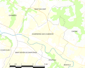 Poziția localității Dompierre-sur-Charente