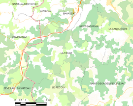 Mapa obce La Tieule