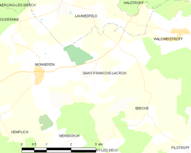 Mapa obce Saint-François-Lacroix