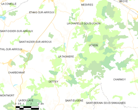 Mapa obce La Tagnière