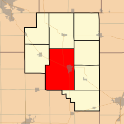 Sullivan Township, Moultrie County, Illinois.svg'yi vurgulayan harita