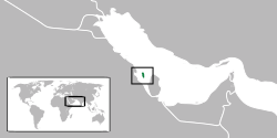 Bahreyn'in konumu (yeşil renkte)