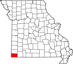 Map of Missouri highlighting McDonald County.svg