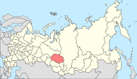 Томская область на карте России