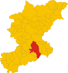 Posizione del comune di Belluno nell'omonima provincia