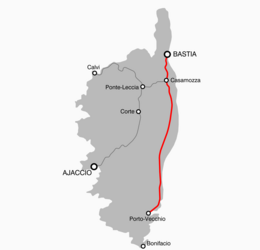 Bastia-Portovecchio map.png ferroviaire