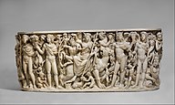 Marble sarcophagus with the Triumph of Dionysos and the Seasons MET DP138717.jpg