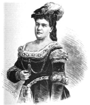 Marie Wilt als Valentine in Meyerbeers Hugenotten (um 1879) (Quelle: Wikimedia)