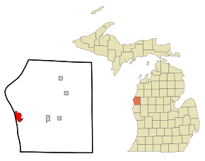 Poziția localității Ludington, Michigan