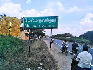 <span class="mw-page-title-main">Melmaruvathur</span> Neighbourhood in Chengalpattu district, Tamil Nadu in India